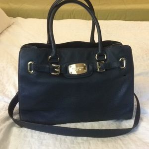 Navy Blue MK Leather Bag